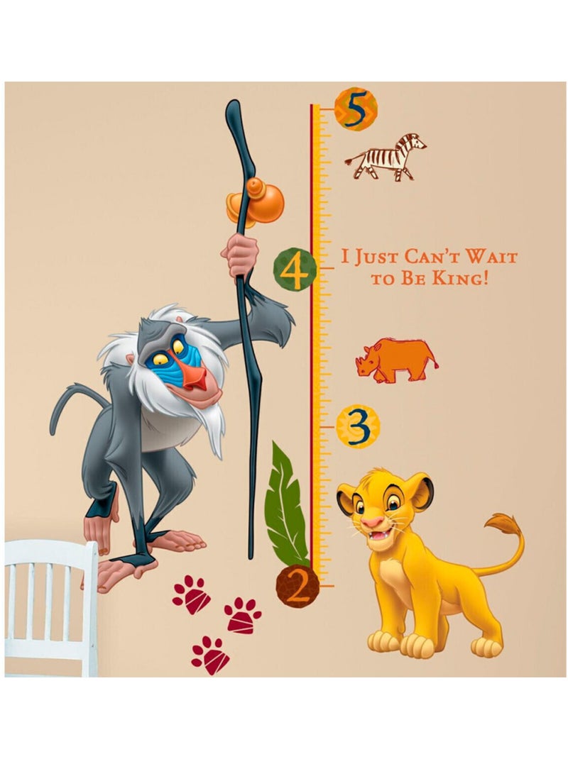 Stickers géant Toise Le Roi Lion Disney Multicolore - Kiabi