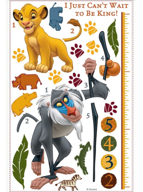 Stickers géant Toise Le Roi Lion Disney - Kiabi