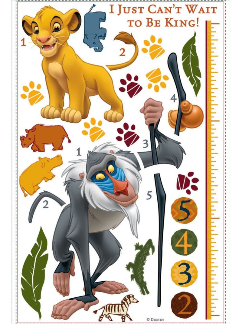 Stickers géant Toise Le Roi Lion Disney Multicolore - Kiabi