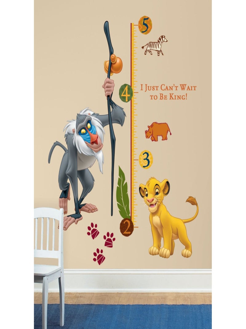 Stickers géant Toise Le Roi Lion Disney Multicolore - Kiabi