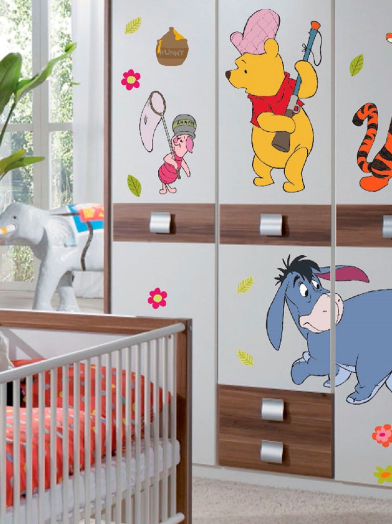 Stickers géant Winnie l'Ourson à la chasse Disney Multicolore - Kiabi