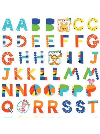 Stickers géant Winnie l'Ourson Alphabet Disney