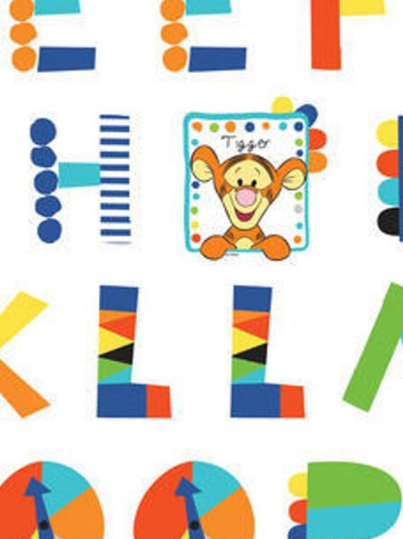 Stickers géant Winnie l'Ourson Alphabet Disney Multicolore - Kiabi