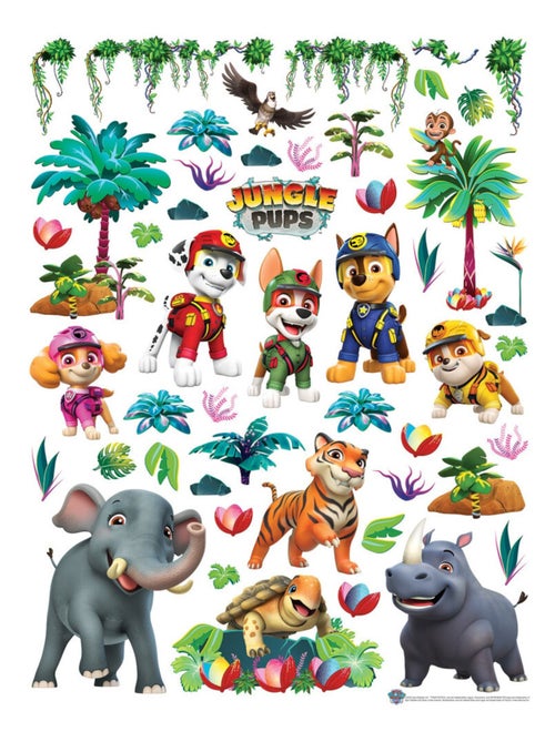 Stickers géants Pat'Patrouille - Jungle Pups  - 65 CM x 85 CM - Kiabi
