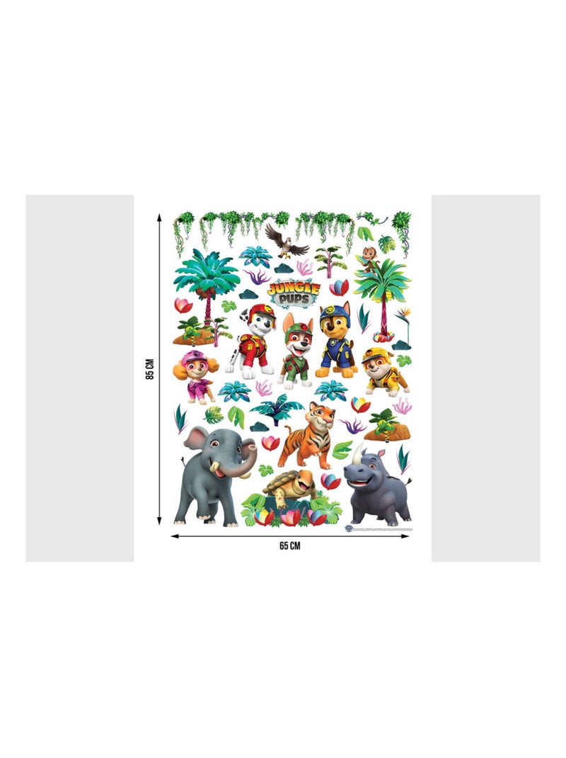 Stickers géants Pat'Patrouille - Jungle Pups  - 65 CM x 85 CM Multicolore - Kiabi