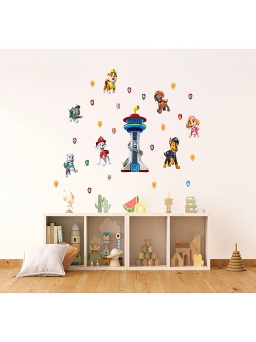 Stickers géants Pat'Patrouille - modèle centre de commande - 65 CM x 85 CM - Kiabi