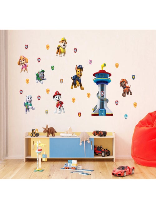 Stickers géants Pat'Patrouille - modèle centre de commande - 65 CM x 85 CM - Kiabi