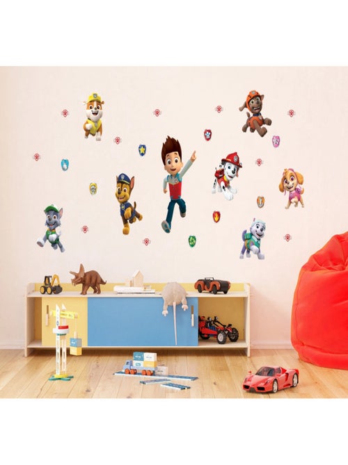 Stickers géants Pat'Patrouille - Ryder et ses Amis - 65 CM x 85 CM - Kiabi