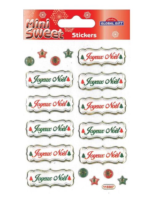Stickers Joyeux Noël avec dorures - Kiabi