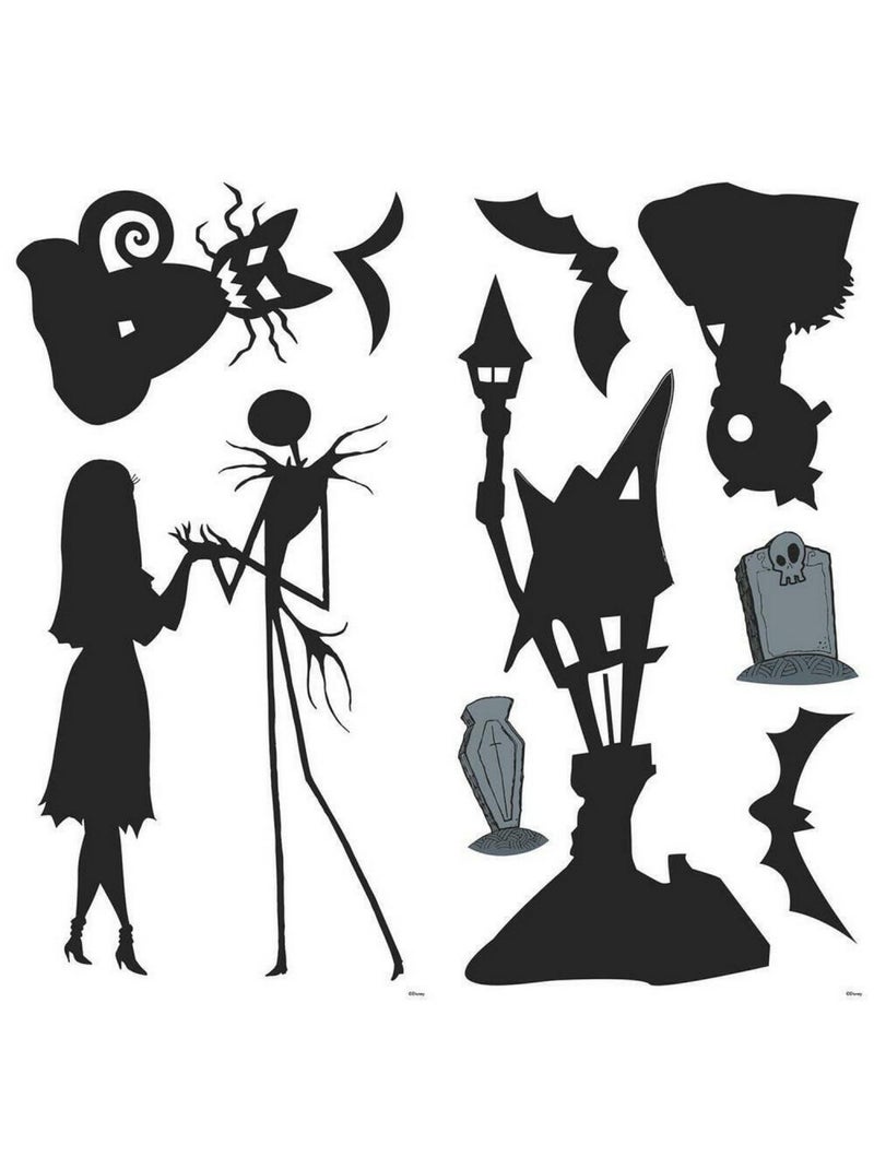 Stickers l'étrange Noël de MR Jack Noir Noir - Kiabi