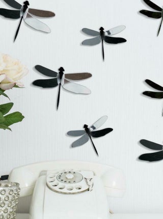 Stickers libellules effet miroir 3D