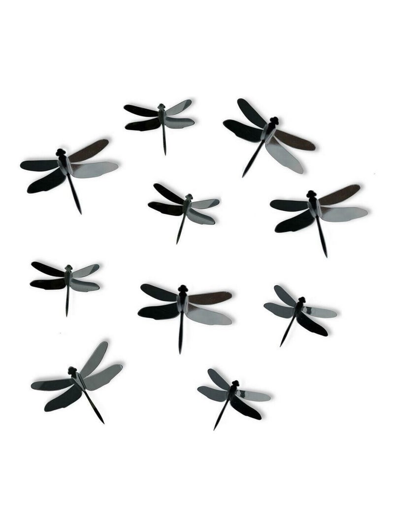 Stickers libellules effet miroir 3D Gris - Kiabi