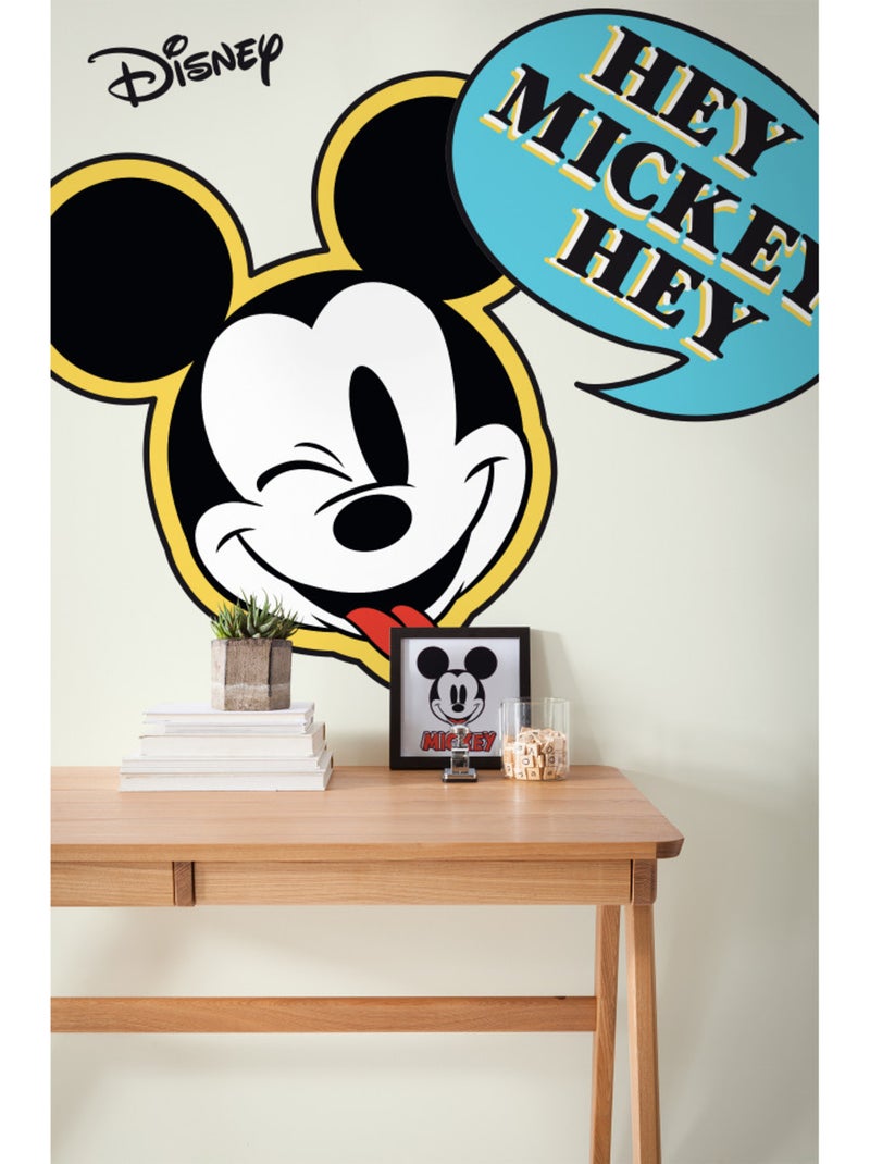 Stickers  mickey hey xxl - 127 x 200 cm Multicolore - Kiabi