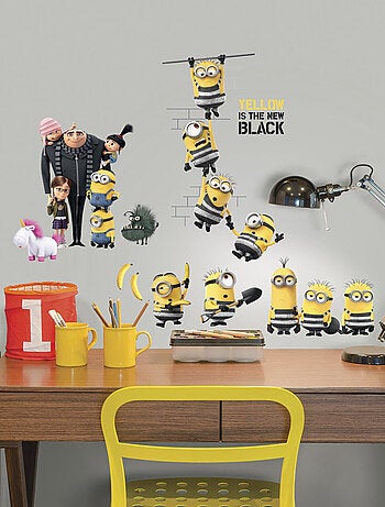 Stickers Moi, Moche et méchant 3 - modèle Jaune est le nouveau noir !