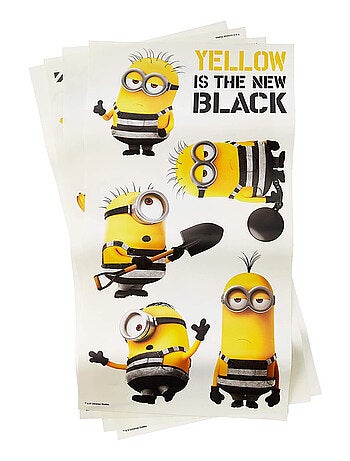 Stickers Moi, Moche et méchant 3 - modèle Jaune est le nouveau noir !
