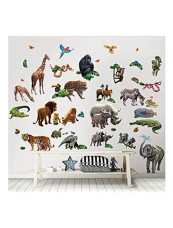 Stickers monde de la jungle Walltastic