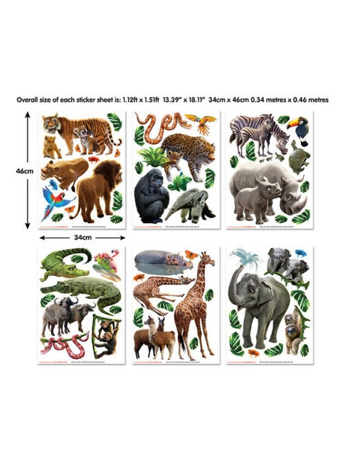 Stickers monde de la jungle Walltastic - Kiabi