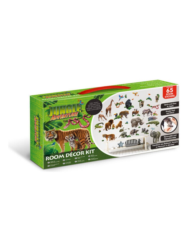 Stickers monde de la jungle Walltastic Multicolore - Kiabi