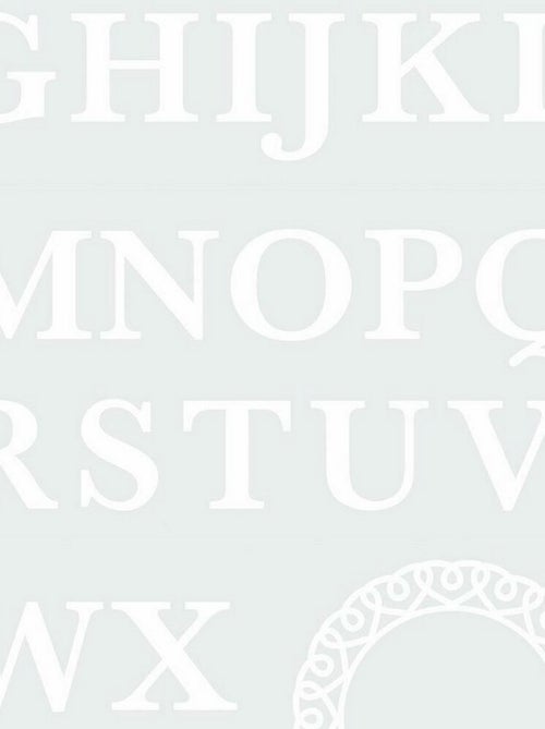 Stickers monogramme Majuscule et cercle décoratif blanc - Kiabi