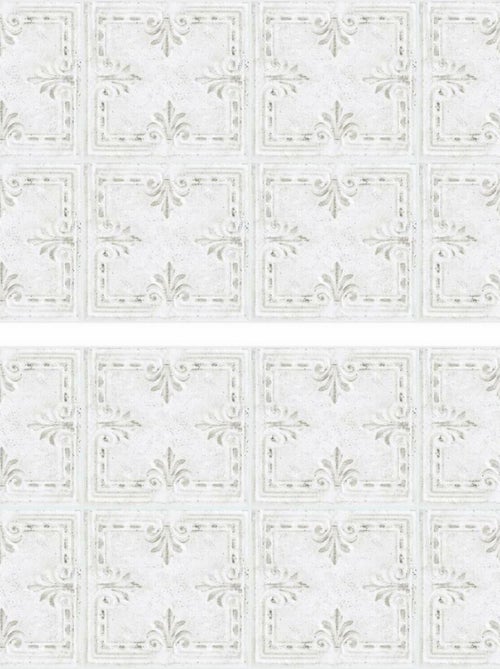 Stickers mosaïque blanc carré - Kiabi