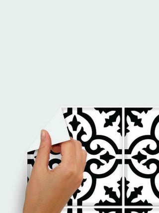 Stickers mosaïque blanc et noir