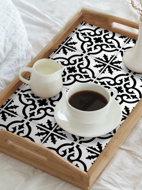 Stickers mosaïque blanc et noir - Kiabi