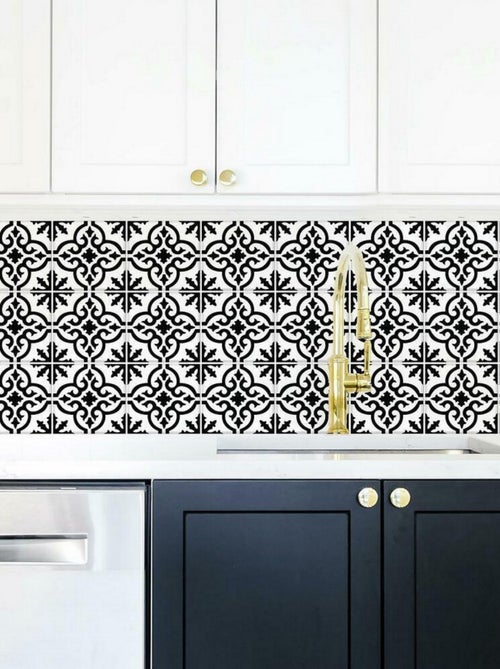 Stickers mosaïque blanc et noir - Kiabi