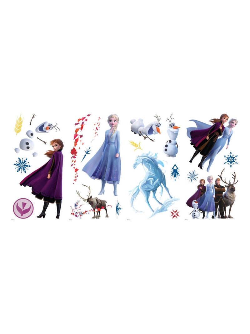Stickers mural La Reine des Neiges 2 Disney Frozen Multicolore - Kiabi