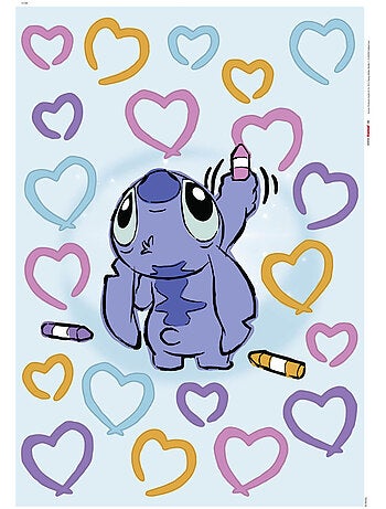 Stickers muraux - Disney Stitch Artist - 50x70 cm
