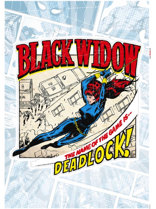Stickers muraux- black widow comic classic - Kiabi