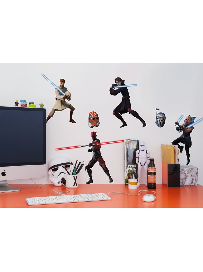 Stickers muraux- clone wars showdown Multicolore - Kiabi