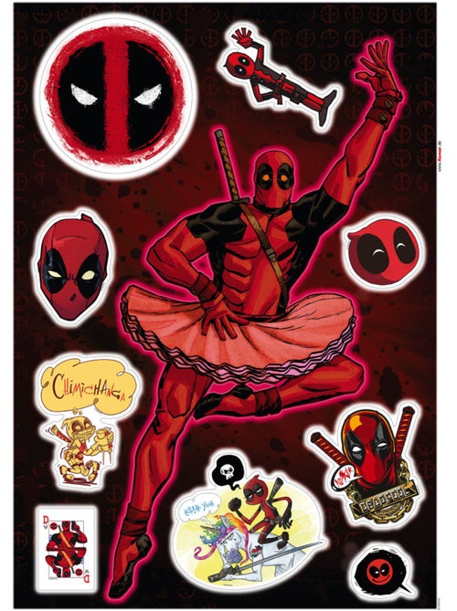 Stickers muraux- deadpool derppool - Kiabi