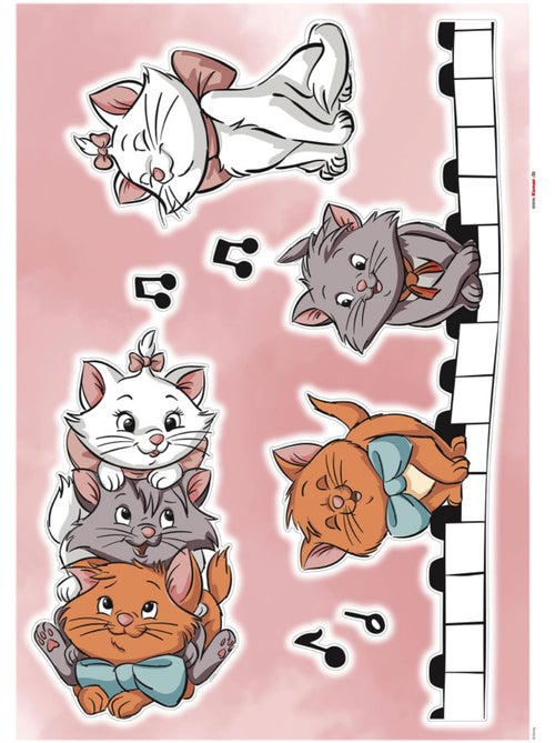 Stickers muraux-  Les Aristochats Kittens - Kiabi