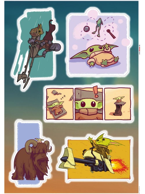 Stickers muraux- mandalorian funny grogu - Kiabi