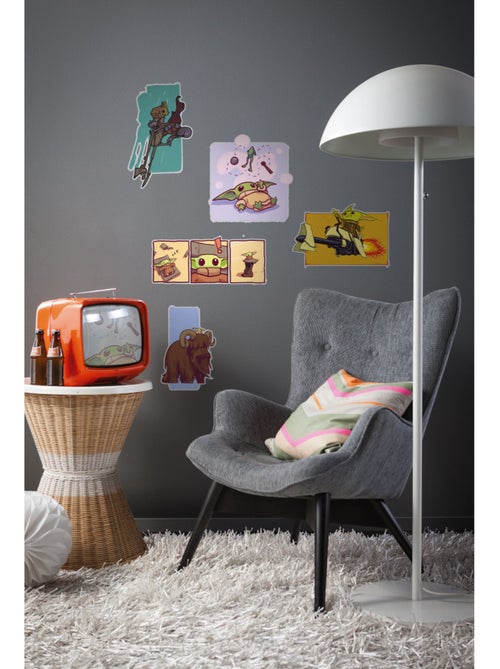 Stickers muraux- mandalorian funny grogu - Kiabi
