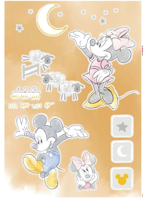 Stickers muraux- mickey counting sheeps - Kiabi