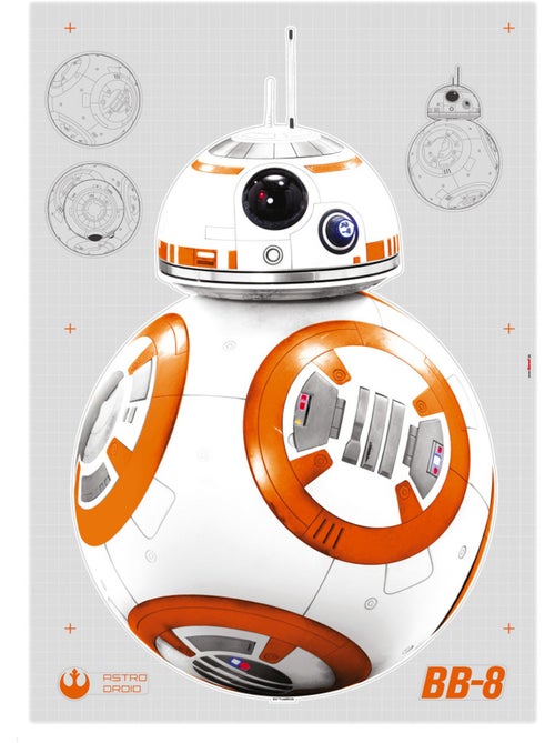 Stickers muraux- star wars bb-8 - Kiabi
