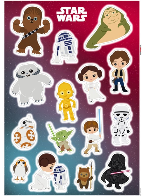 Stickers muraux- star wars little heroes - Kiabi