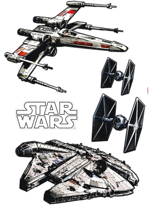Stickers muraux- star wars spaceships - Kiabi