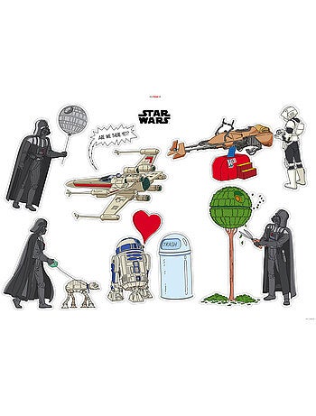Stickers muraux- star wars treatment