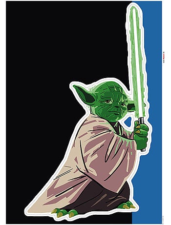 Stickers muraux- star wars yoda training session - 1 pièces