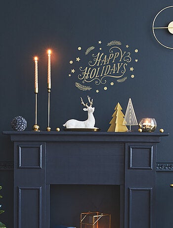 Stickers Muraux Bonnes Vacances avec encre métallique