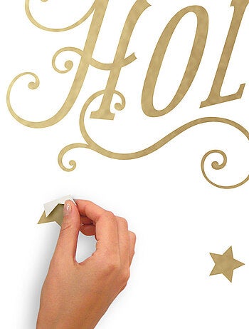 Stickers Muraux Bonnes Vacances avec encre métallique