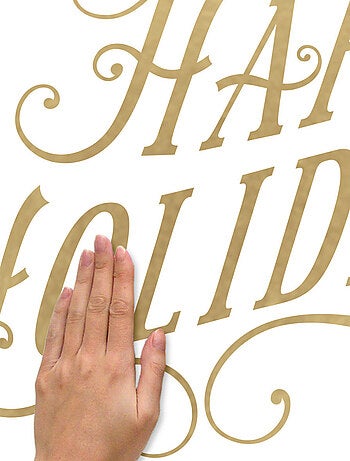 Stickers Muraux Bonnes Vacances avec encre métallique