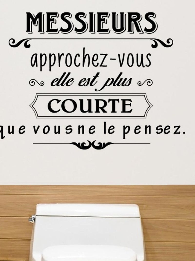 Stickers Muraux Citation Humour Noir - Kiabi