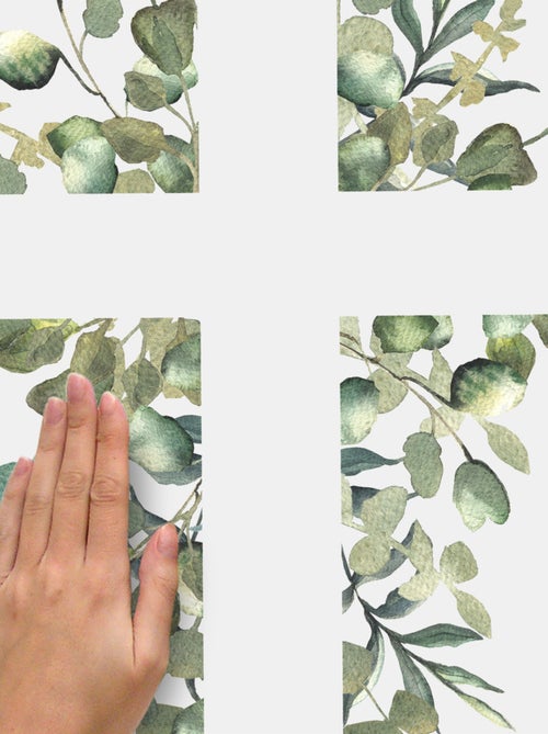 Stickers Muraux Croix Florale Aquarelle - Kiabi