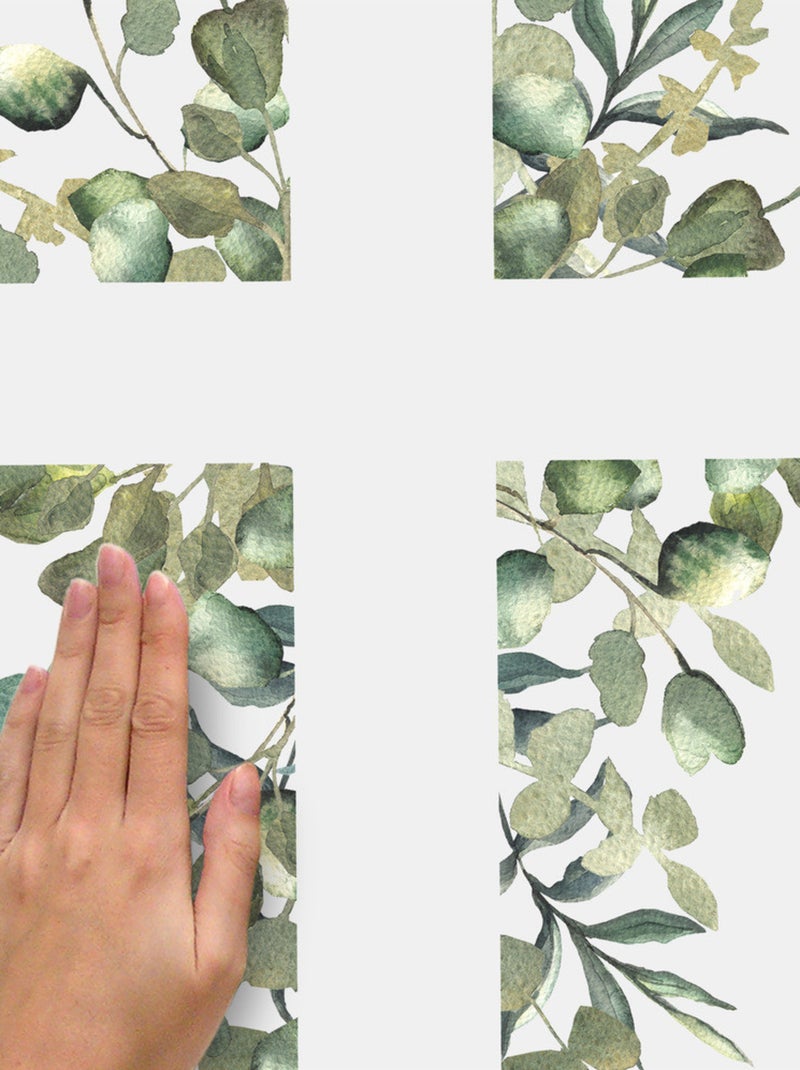Stickers Muraux Croix Florale Aquarelle Multicolore - Kiabi