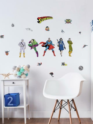 Stickers muraux DC Superman les personnages principaux