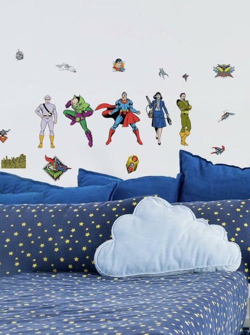 Stickers muraux DC Superman les personnages principaux - Kiabi