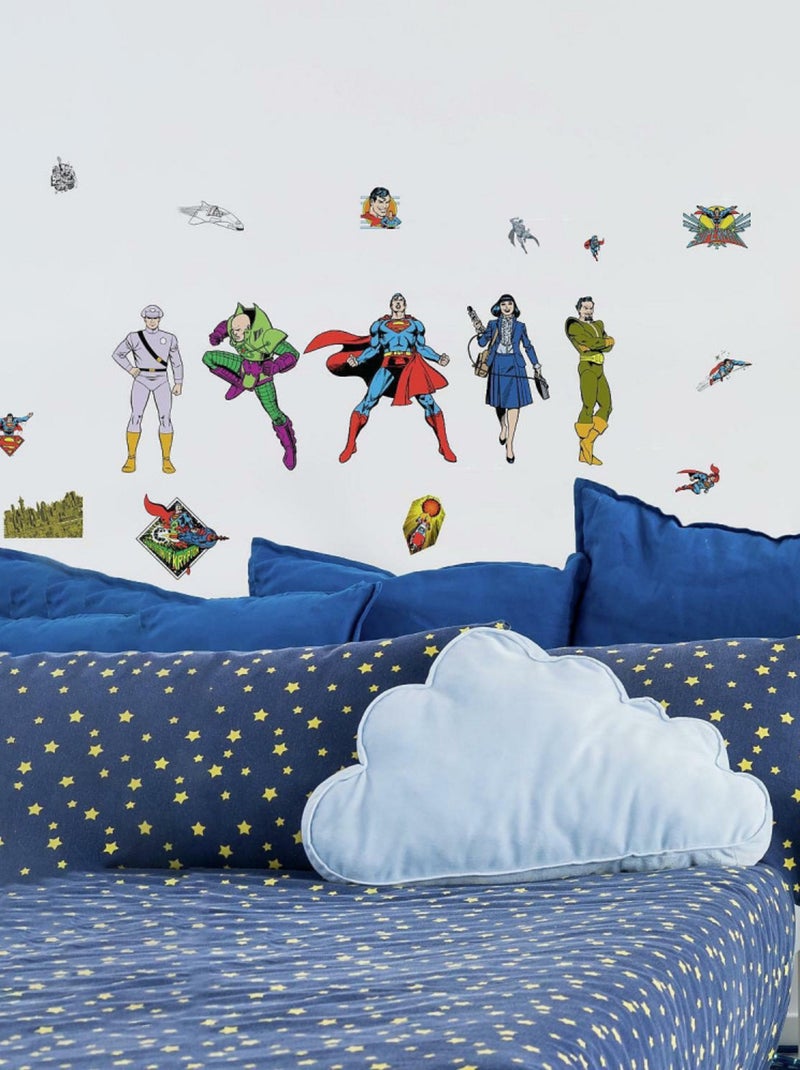 Stickers muraux DC Superman les personnages principaux Multicolore - Kiabi